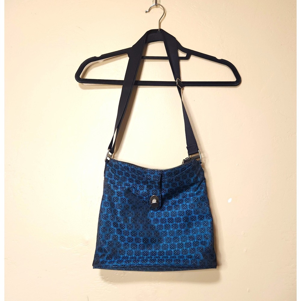 Baggallini Blue Geometric Crossbody Bag Zip Top Adjustable Strap